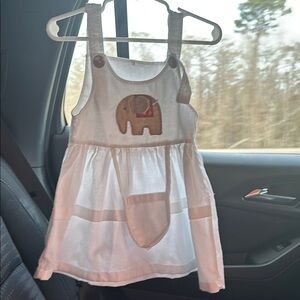 Adorable Elephant Embroidered Dress